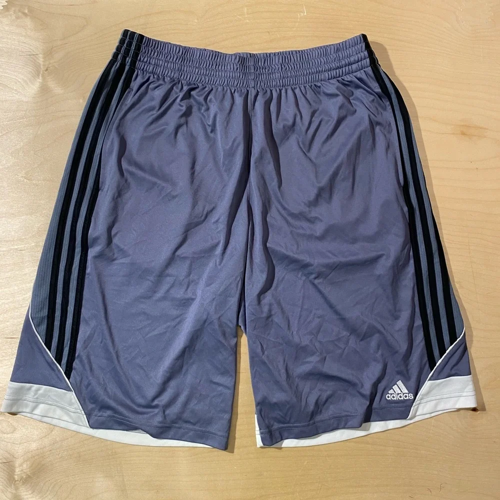 Adidas Men's Gray and Black Athletic Shorts Large (B)